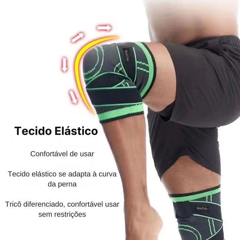 Joelheira Ortopédica e Fitness com Compressão e Ajustável