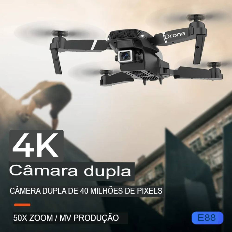 Drone Profissional e88 4k câmera grande HD