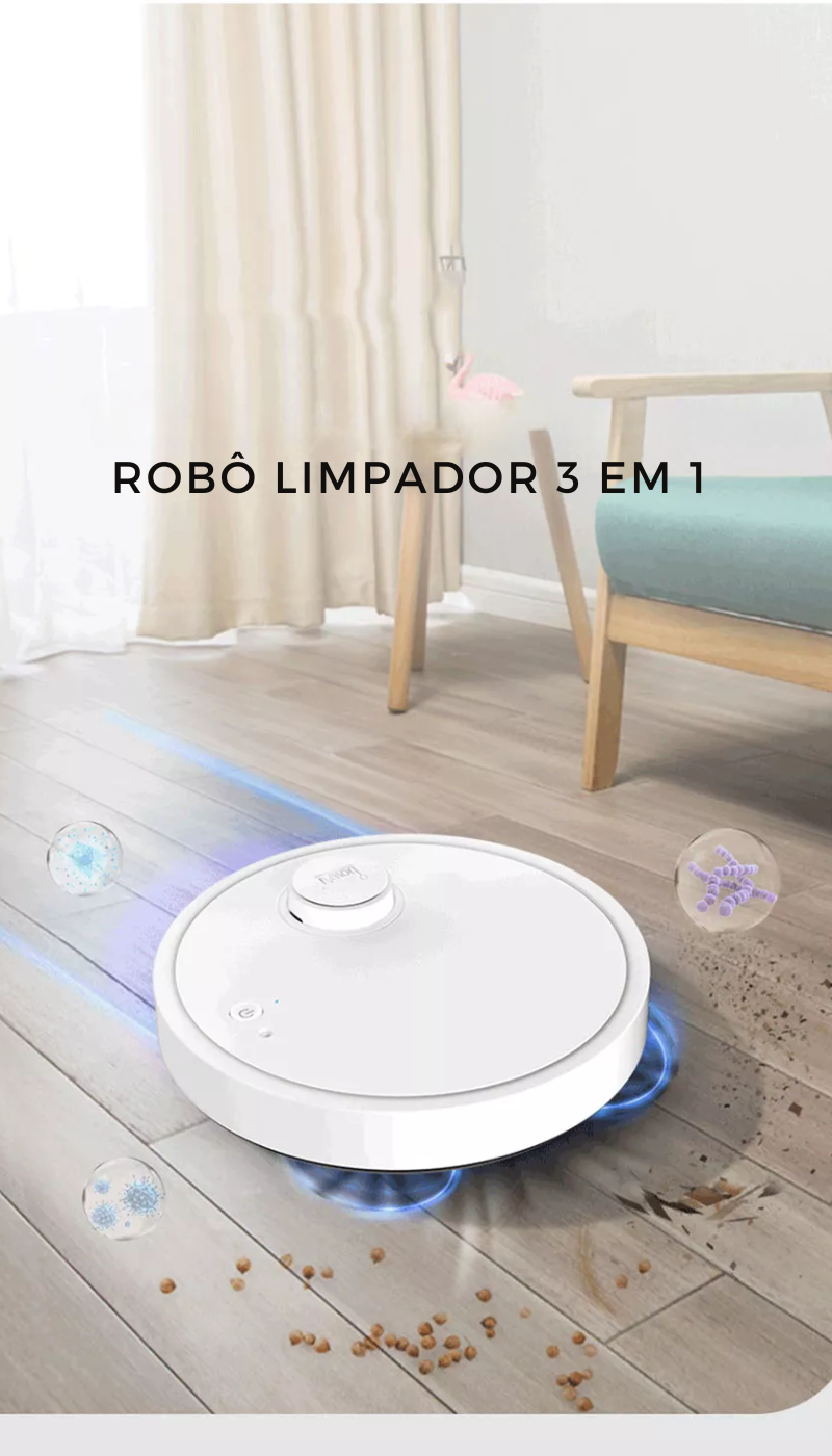 Robô Aspirador Automático, Aspirador Inteligente, Varredura Sem Fio