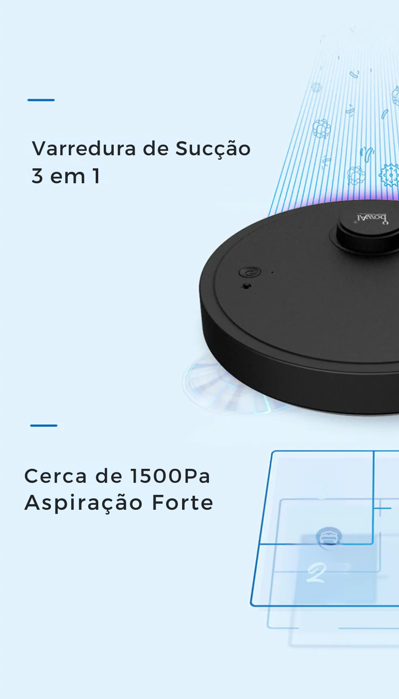 Robô Aspirador Automático, Aspirador Inteligente, Varredura Sem Fio