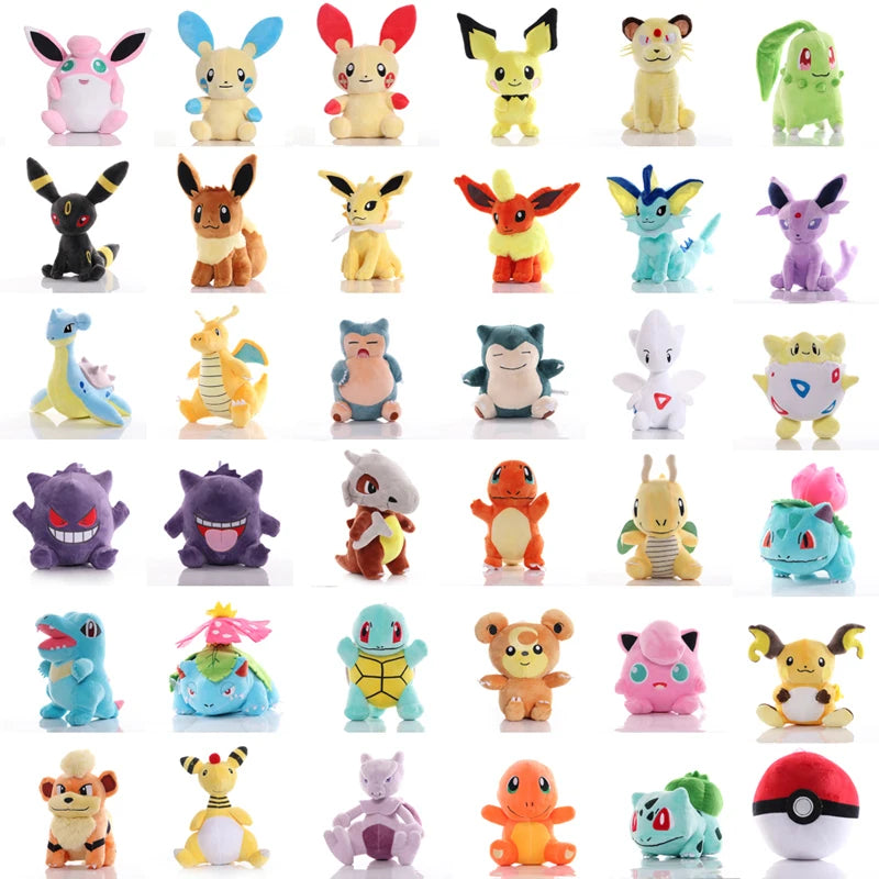 Pelúcia Pokemon, Pikachu, Dragonite, Snorlax, Lapras, Gengar, Umbreon, e varios outros