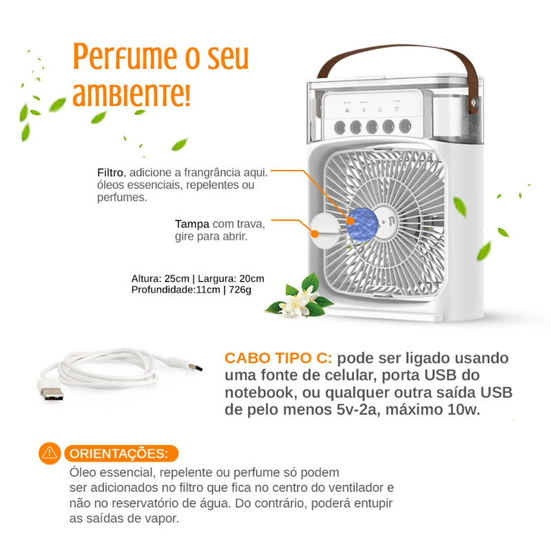 Mini Ar Condicionado Climatizador Umidificador Ventilador Portair