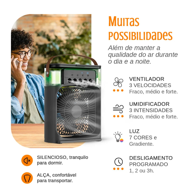 Mini Ar Condicionado Climatizador Umidificador Ventilador Portair